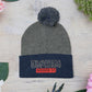 Cozy Pom-Pom Knit Cap with 'ELOHIM, GENESIS 1:1'  Embroidery Beanie - Stylish Winter Accessory for All Ages, Perfect Gift for Birthdays, Holidays, and Outdoor Activities