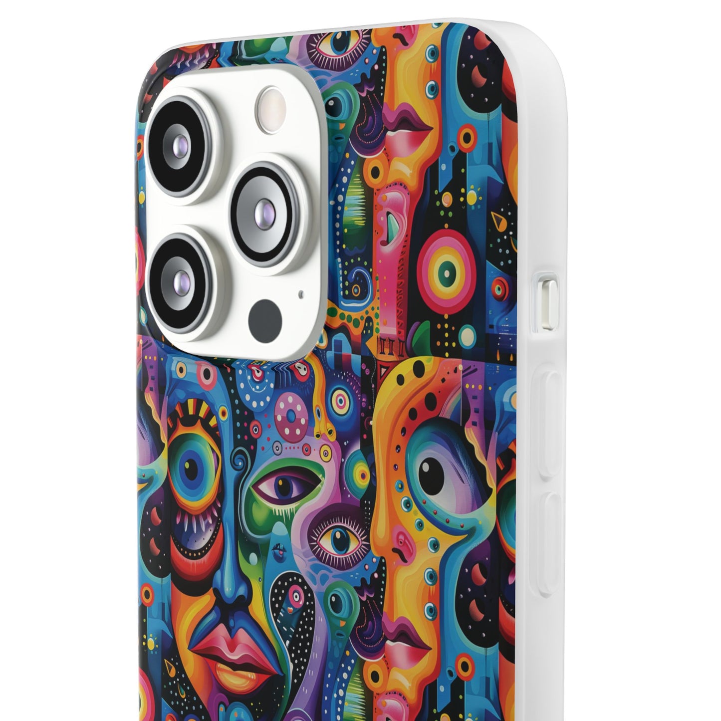 Psychedelic Visions Flexi iPhone and Samsung Case - Colorful Abstract Design.