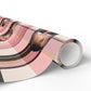 Personalized Image Plaid Wrapping Paper Roll — Pink Tartan Gift Wrap