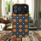 Saffron Tile Bloom Vibrant Floral Tough Magnetic iPhone Case, Durable iPhone Cover, Gift for Her, Floral Design, Unique iPhone Protection.