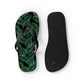 Black Tropical Bliss Flip Flops