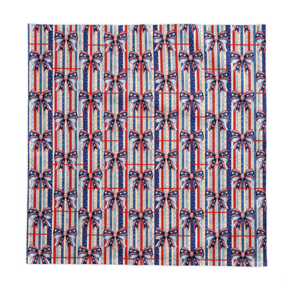 Patriotic Bow Stripe Tablecloth