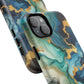 Ocean Quartz Luxe Marble Pattern Tough Magnetic iPhone Case, Phone Accessories, Luxury Gift, Durable iPhone Cover, Unique Design for iPhone Users.