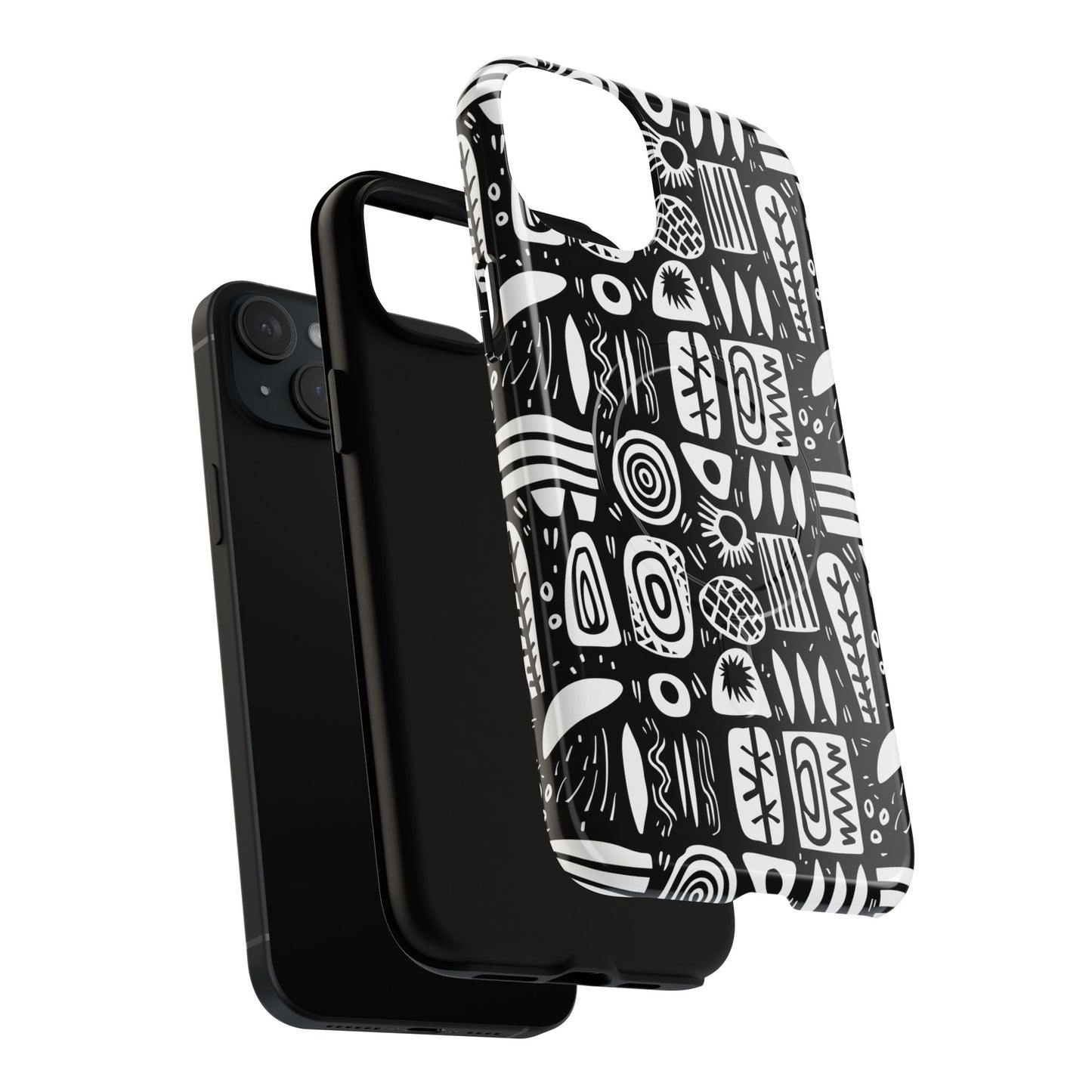 Modern Abstract Geometric Tough Magnetic Phone Case, Durable Phone Accessory, Gift for Him or Her, Artistic Design, Modern Decor