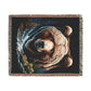 A Bear Illustration Tapestry Woven Blanket