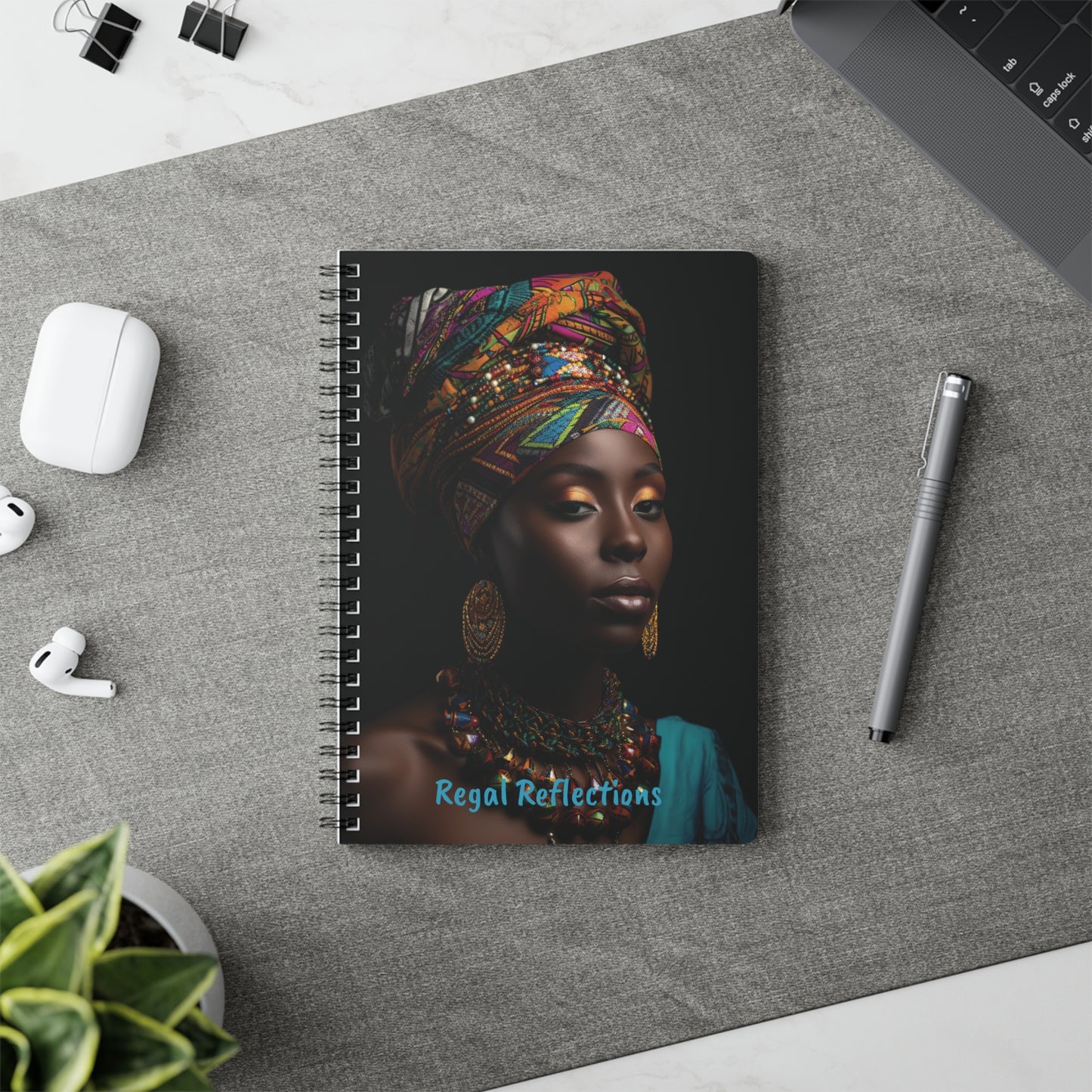 Regal Reflections: African Majesty A5 Notebook