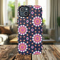 Midnight Mandala Bloom Tough iPhone Magnetic Case, Vibrant Design for Protection, Gift for Her, Trendy Accessory, Floral MagSafe iPhone Cover, Birthday, & Everyday Use