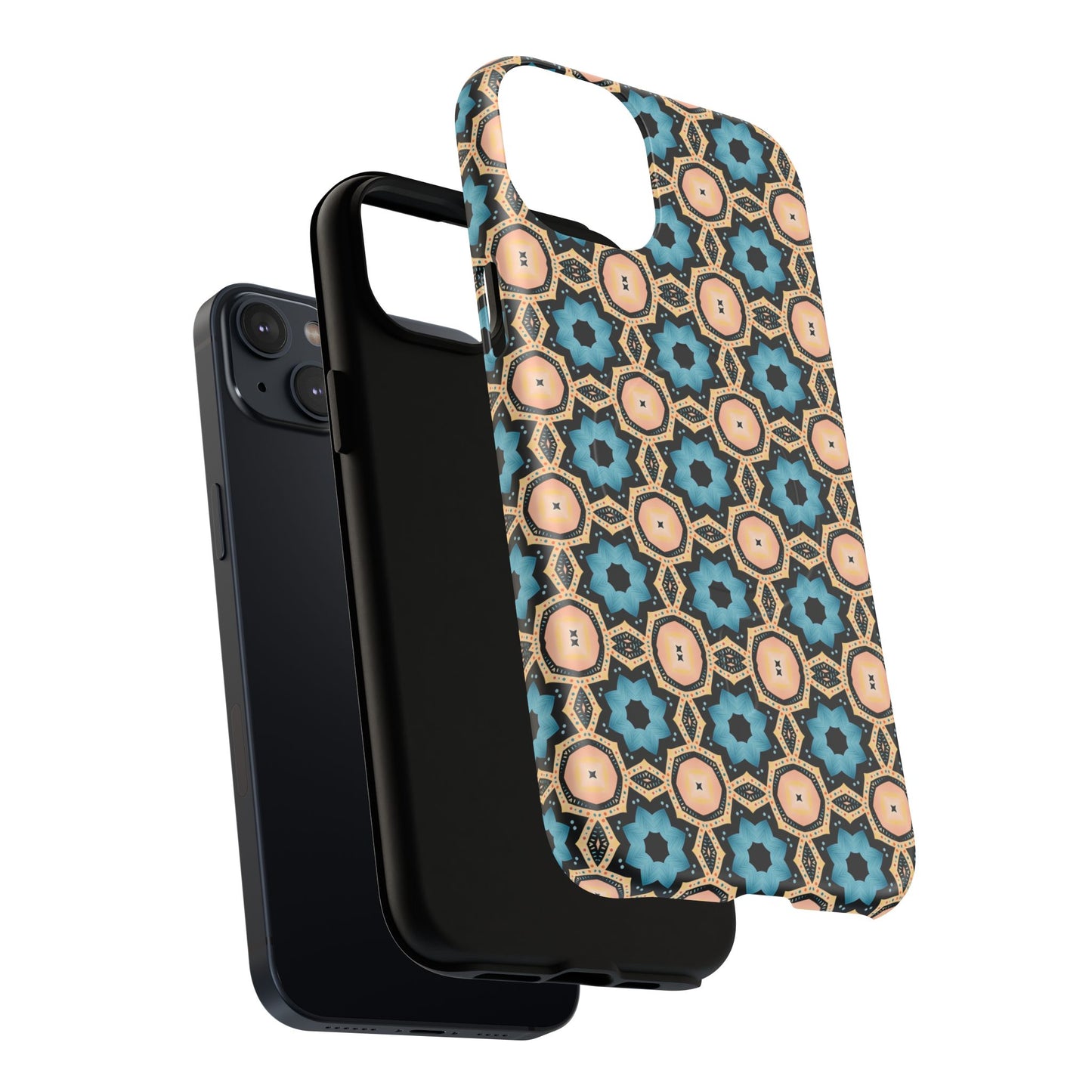 Sahara Star Mosaic Colorful Geometric iPhone Cases, Tough Magnetic iPhone Cases, Vibrant Design iPhone Cover, Durable iPhone Protection, Stylish Tech Accessories.