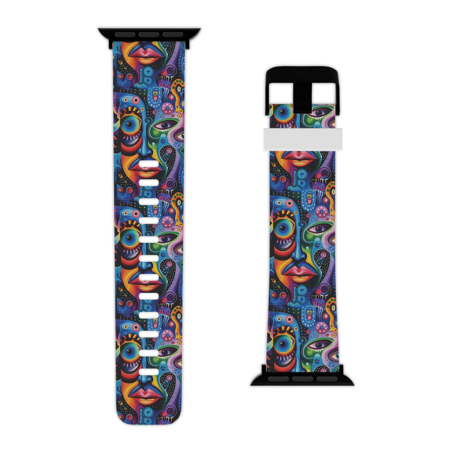Psychedelic Visions Vibrant Artistic Apple Watch Band - Fun Colorful Design