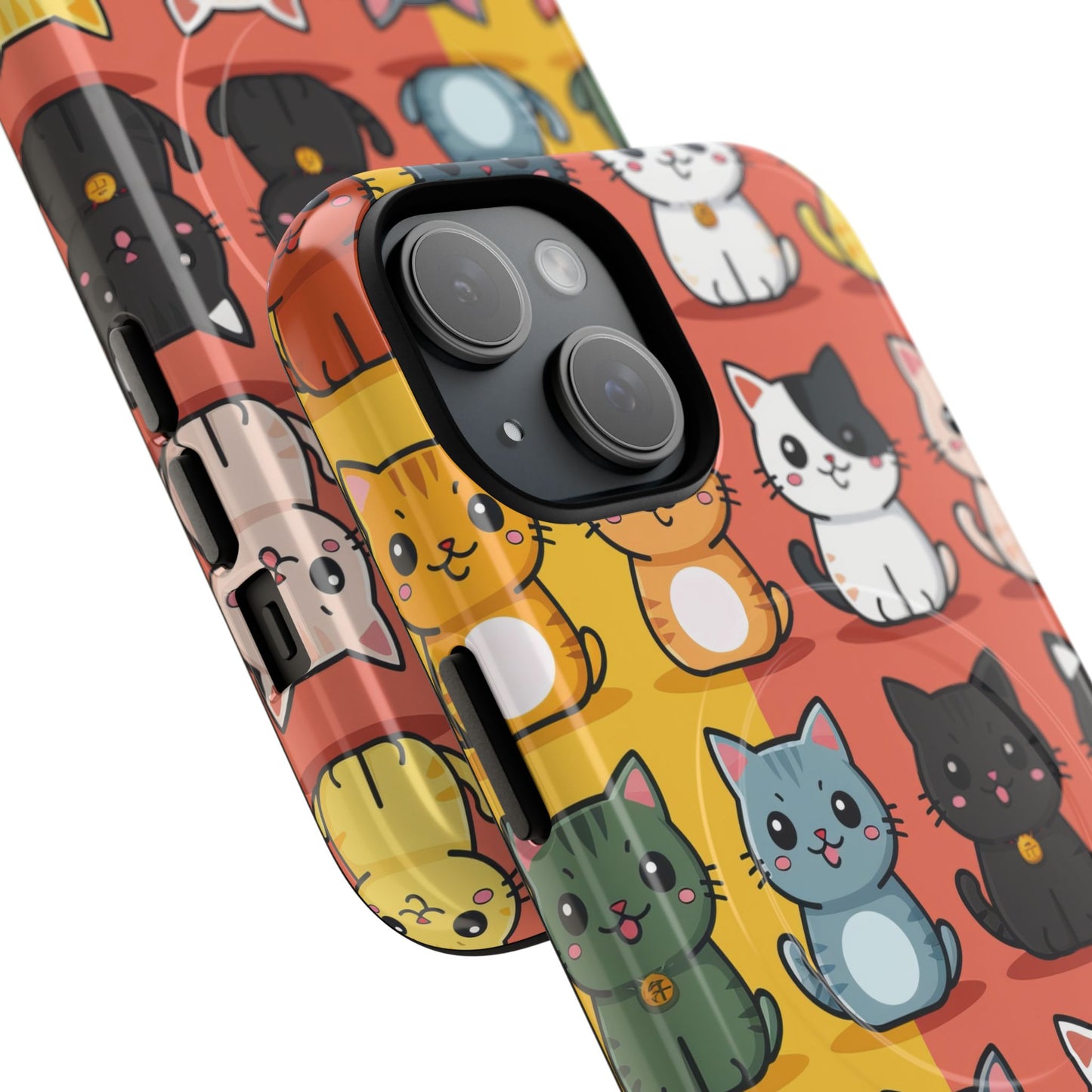 Cute Cat Magnetic Phone Cases for Pet Lovers, Durable Cases, Animal Design, Fun Gift, Unique Accessories
