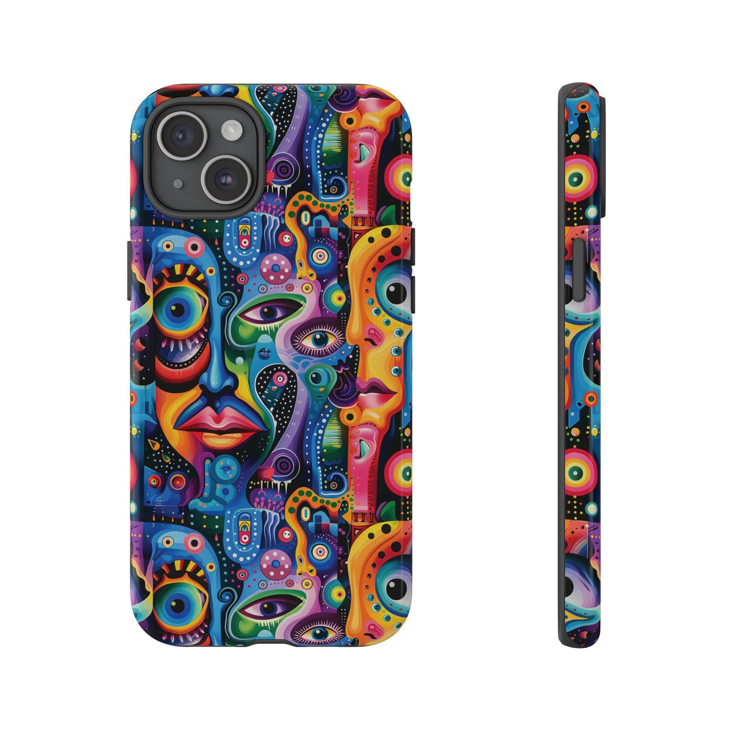 Psychedelic Visions Colorful Art iPhone Case - Tough Cases with Vibrant Abstract Design