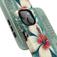 Personalized Tropical Floral Phone Case – Stylish Tough Magnetic Cases for iPhone, Customizable with Names, Perfect Gift for Nature Lovers