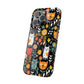 Whimsical Feline Garden iPhone Case — Slim Floral Cat Design (Matte or Glossy) for iPhones.
