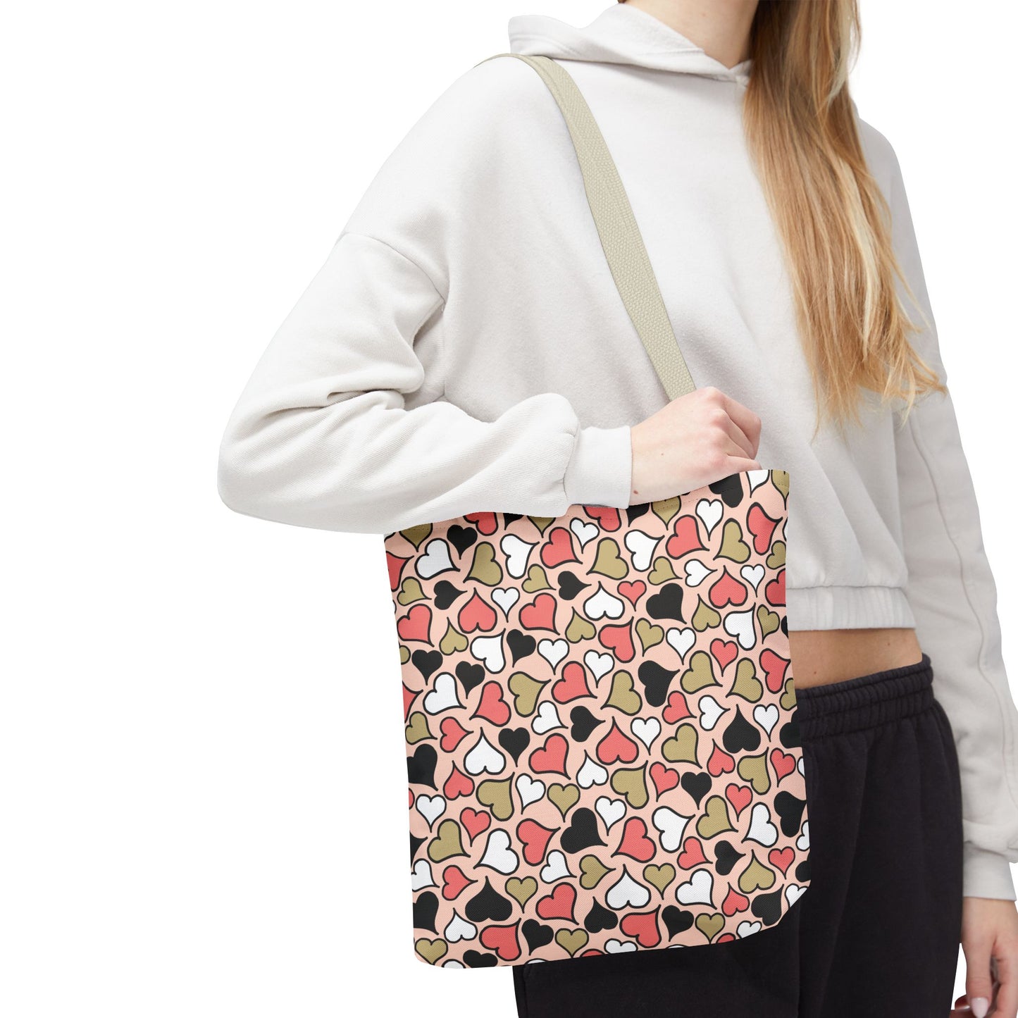 Heart Patterned Tote Bag - Cute & Stylish Carryall for Every Occasion