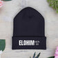 Embroidered 'ELOHIM, GENESIS 1:1' Classic Cuffed Beanie - Cozy Winter Hat, Streetwear Accessory, Personalized Gifts, Religious Apparel, Unisex Beanie