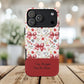 Personalized Rosette Coquette Phone Case - Custom Name/Message 'I Am Stronger Than The Storm' Floral Bow Protective Case