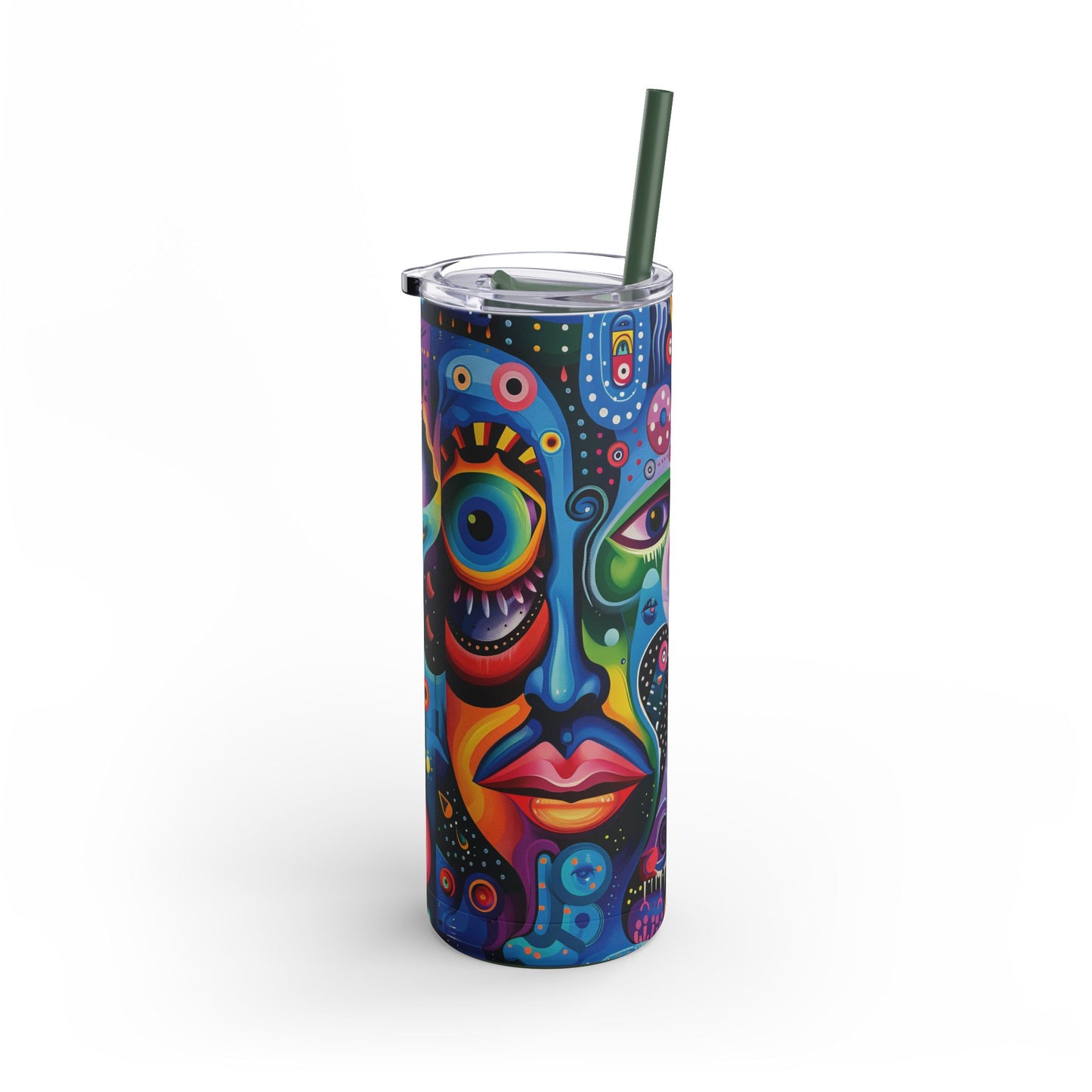 Psychedelic Visions Maars Maker Skinny Matte Tumbler, 20oz (PY)