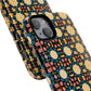 Celestial Spice Tiling Colorful Tough Magnetic iPhone Case, Unique iPhone Cover, Artistic Mobile Shell, Durable Design Accessory, Trendy Gift Idea, MagSafe® iPhone Case.