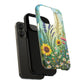 Floral Stained Harmony Glass Tough Magnetic Phone Case | Nature Inspired Design | Durable Protection | Gift for Nature Lovers | Spring Vibe