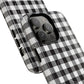 Black and White Gingham Phone Case, Tough Magnetic Cases, Stylish Phone Cover, Gift for Her, Trendy Phone Accessory, Checkered Print