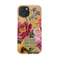 Floral Bible Verse Phone Case with Card Holder — "Let Your Light Shine" (Matthew 5:16)