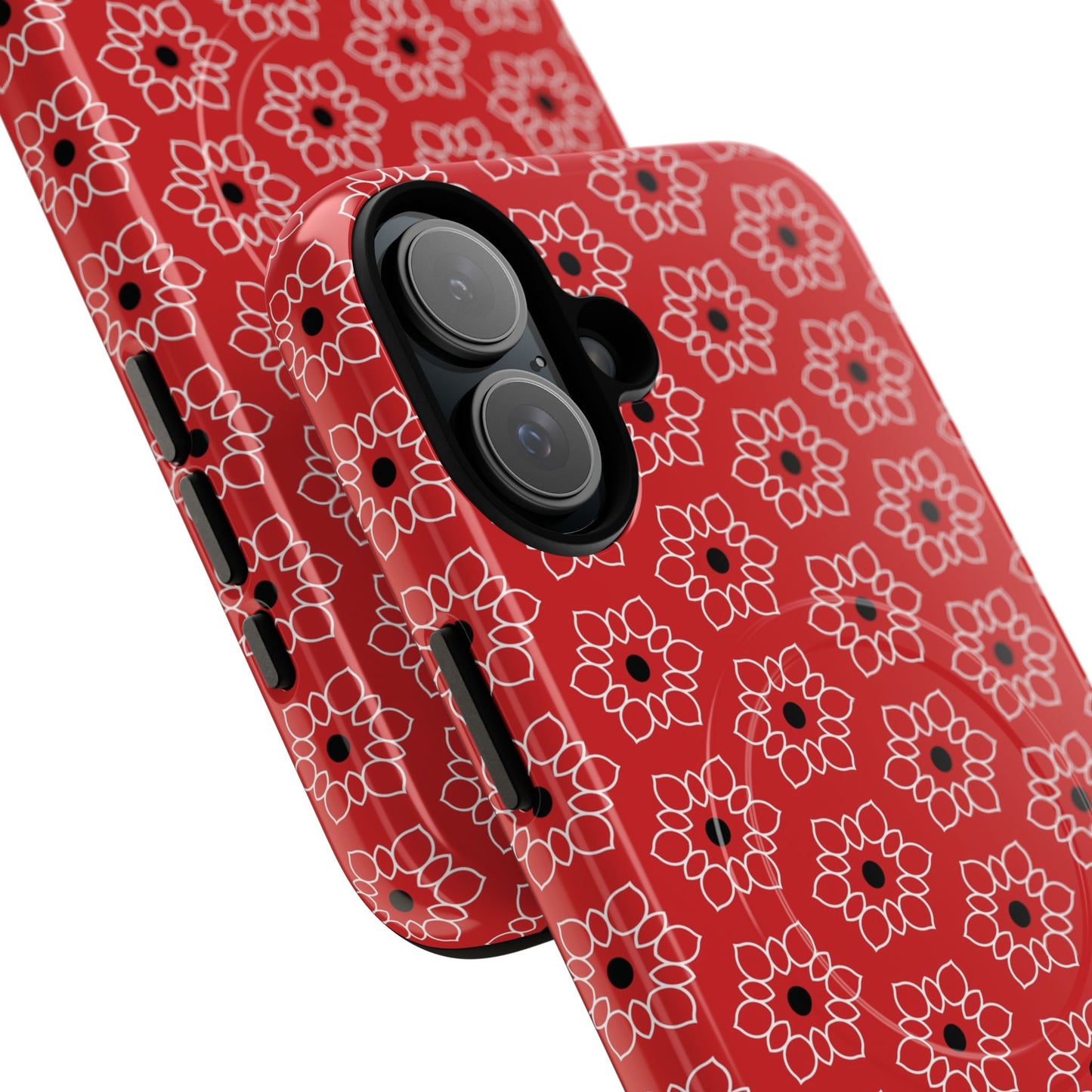 Stylish Geometric Magnetic iPhone Cases, Floral iPhone Cover, Durable Smartphone Cases, Trendy Accessories, Gift for Her