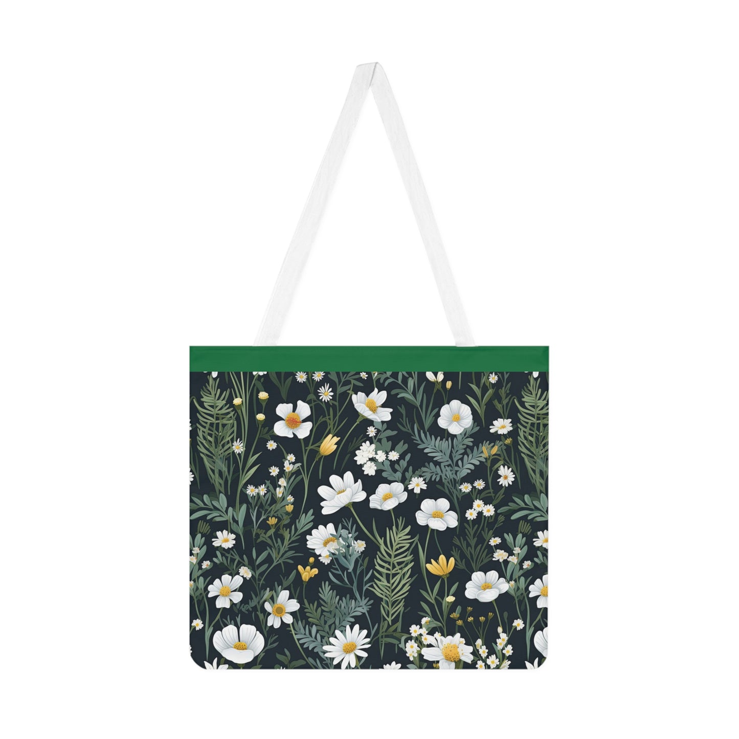 Daisy Delight Floral Shoulder Tote Bag - Eco-Friendly Market Bag with Nature Design