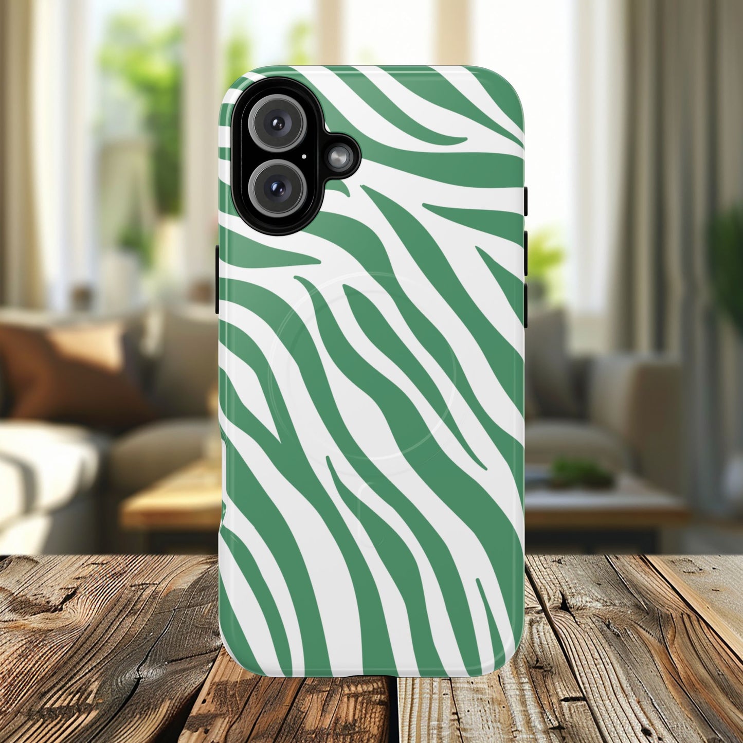 Trendy Zebra Print iPhone Case, Stylish Tough Magnetic Case for iPhone, Animal Print Accessory, Unique iPhone Cover, Gift for Animal Lovers