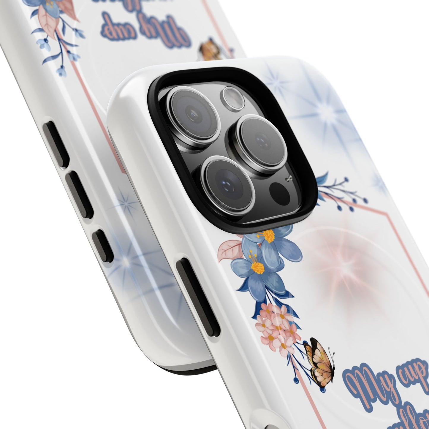 My Cup Overflows Psalm 23:5 | Inspirational Gift, Tough iPhone Magnetic Case | Scripture, Bible Verse, MagSafe® iPhone® Tough Case, iPhone 14, iPhone 15, iPhone 16, Pro, Pro Max, Plus