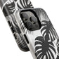 Personalized Monochrome Monstera Tropical Phone Case - Tough Magnetic MagSafe® Cases, Gifts for Nature Lovers, Stylish Phone Accessories, Gifts for Her.