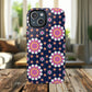 Midnight Mandala Bloom Tough iPhone Magnetic Case, Vibrant Design for Protection, Gift for Her, Trendy Accessory, Floral MagSafe iPhone Cover, Birthday, & Everyday Use