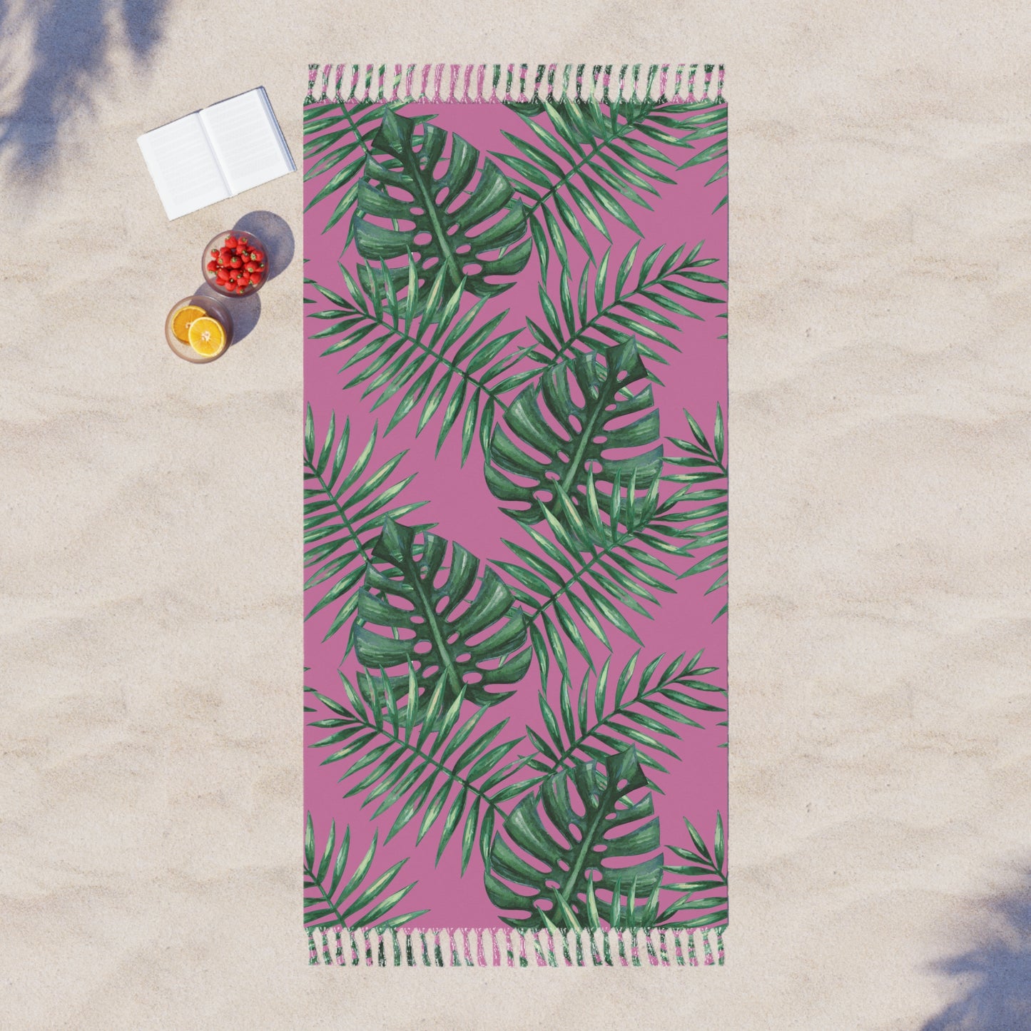 Tropical Boho Vibes Pink Beach Cloth/Towel