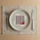 Patriotic Ribbon Pattern Cocktail Napkins — Customizable Corner Name