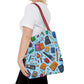 Blue Academic Adventures Tote Bag