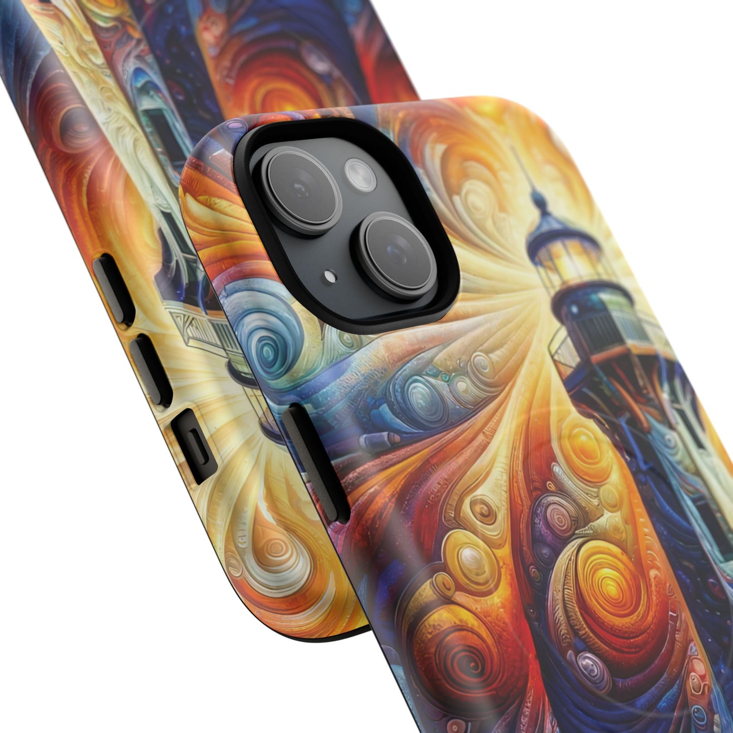 Vibrant Lighthouse Magnetic iPhone Case, Durable Protection for Everyday Adventure, Gift for Nature Lovers, Colorful iPhone Cover