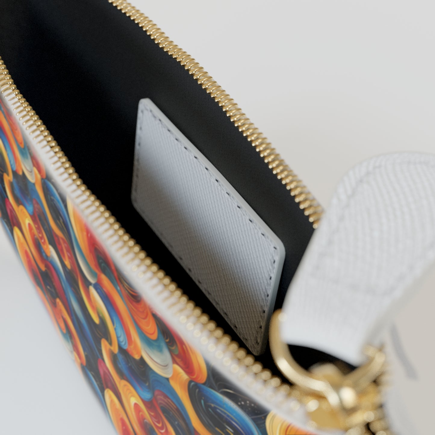 Cosmic Swirl Mini Clutch Bag - Vibrant Pattern for Stylish Occasions