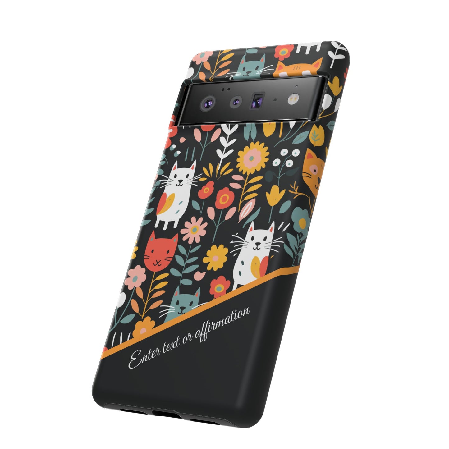 Personalized Whimsical Feline Garden Google and Samsung Tough Cases