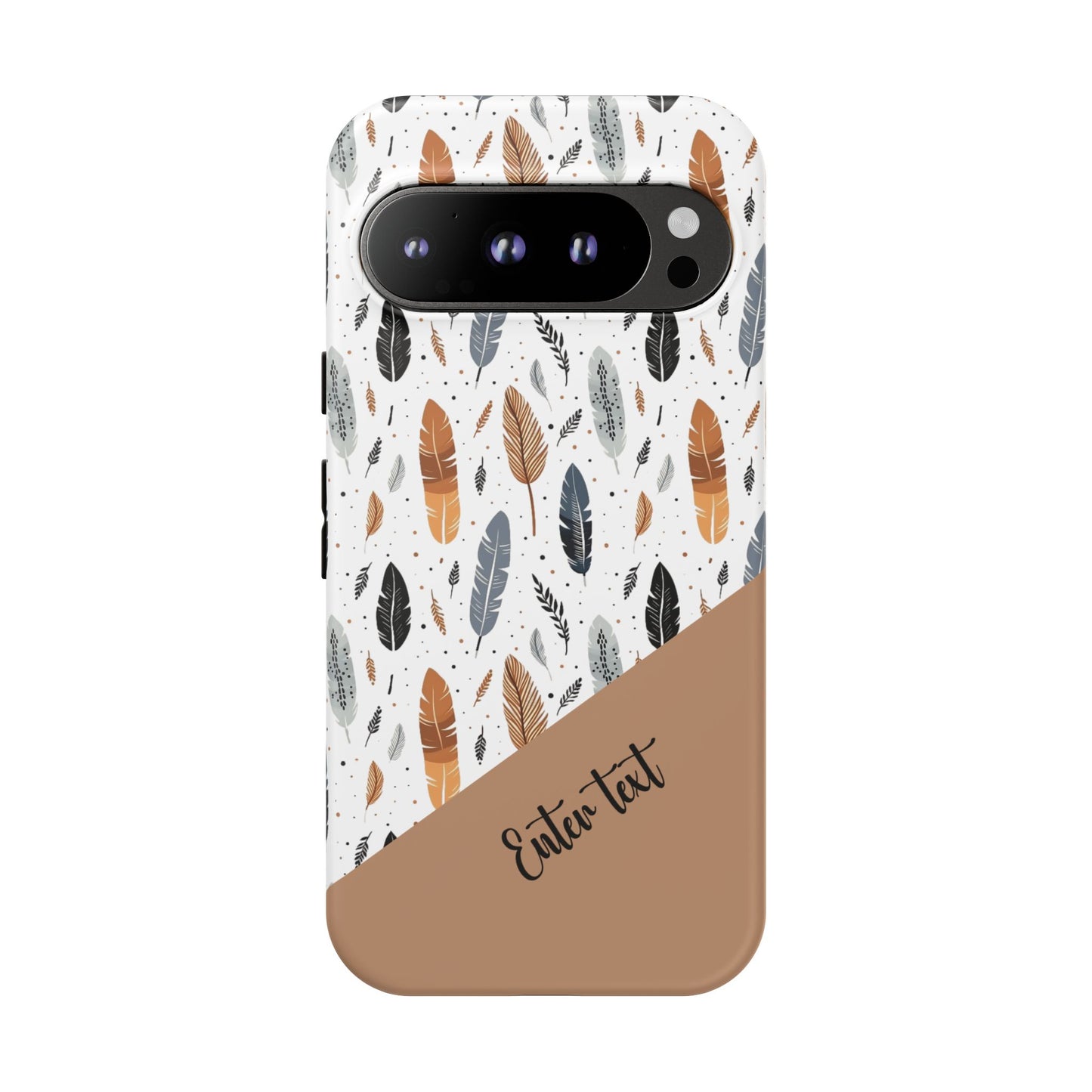 Personalized Whispering Feathers Tough Case — Dark Feather Protective Phone Case for Samsung & Google