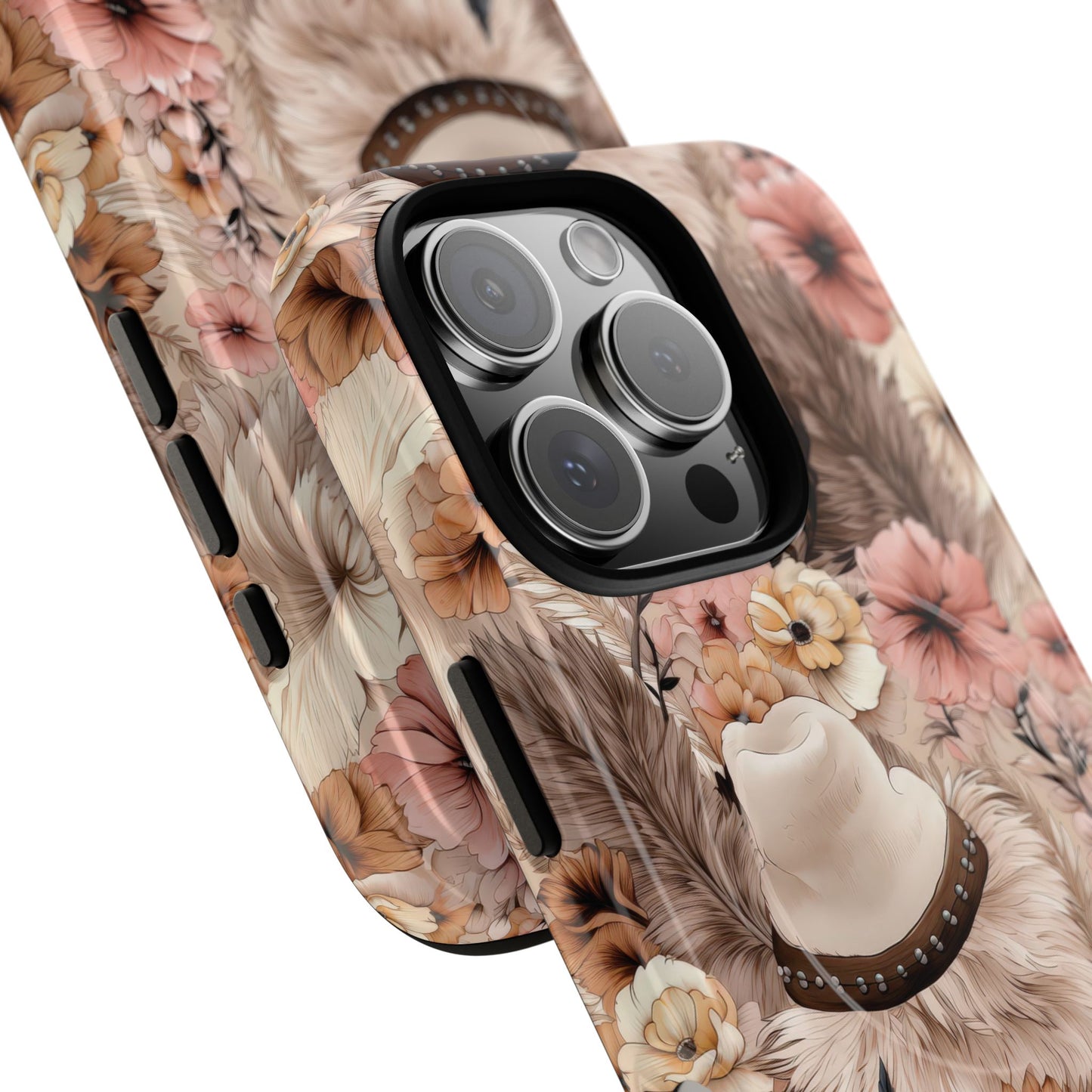 Western Boho Tough iPhone Magnetic Case - Bohemian Style, Durable Protection, Unique Gift, Trendy Accessory, iPhone Cover