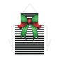 Striped Green Bow Chef Apron with Loop & Ties