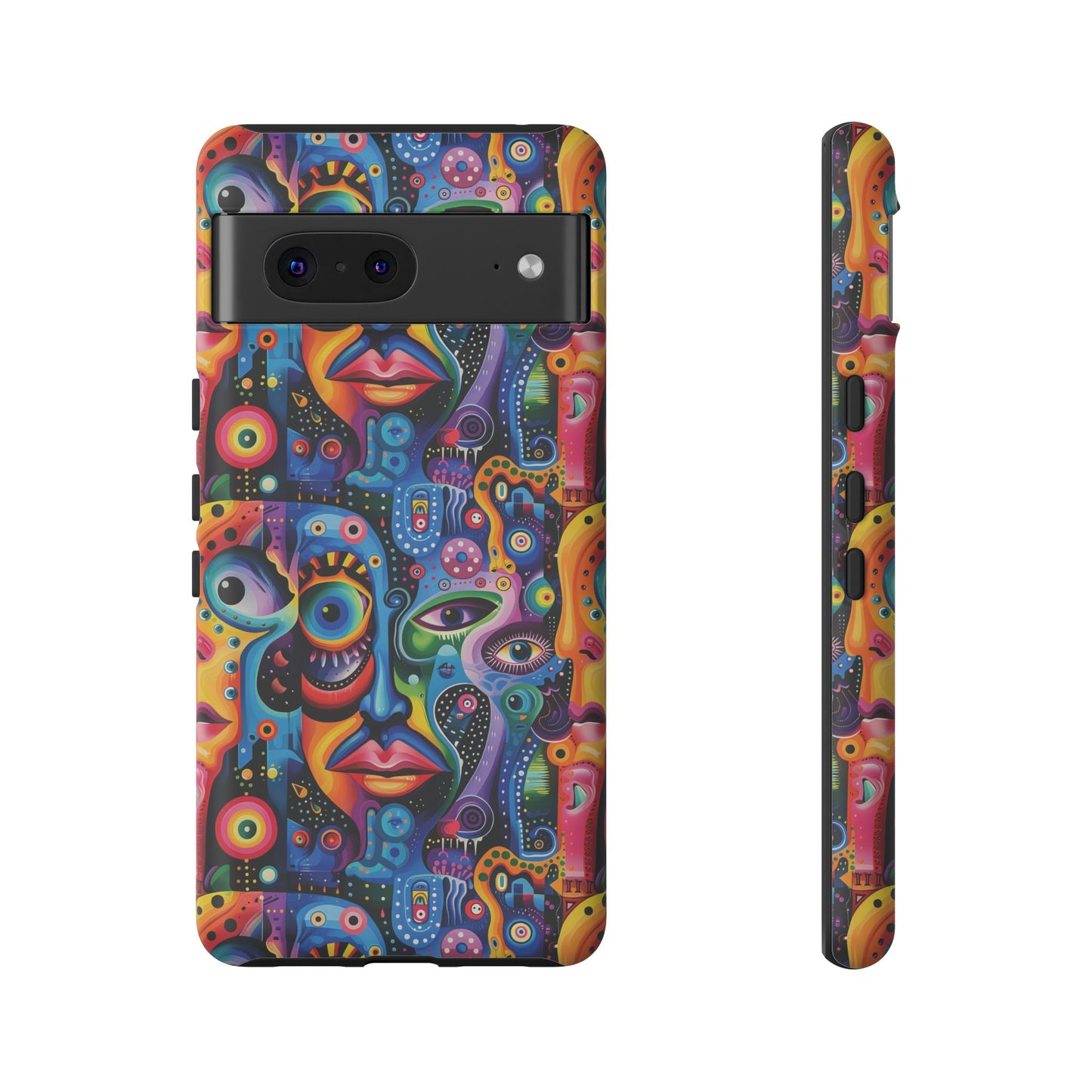 Psychedelic Visions Vibrant Samsung, iPhone and Google Pixel Phone Cases - Colorful Artistic Design