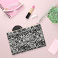 Urban Graffiti Clutch Bag - Vegan Leather Saffiano Pattern Fashionista On-the-Go Zip Fastening Wrist Strap.