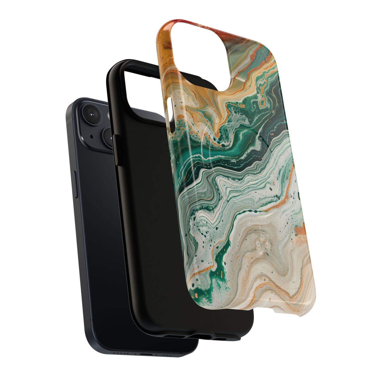 Stylish Tough Acrylic Magnetic iPhone Cases for Everyday Protection, Marble Design, Unique Gifts for Tech Lovers, Holiday Essentials