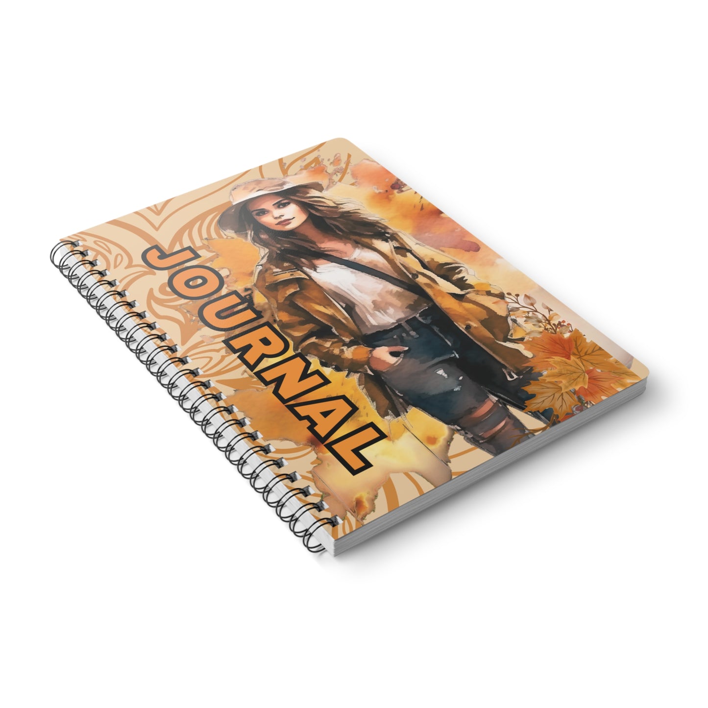 Autumn Vibes Wirobound Notebook, Fall Journal, Gratitude Journal, Gift for Writers, A5 Notepad, Seasonal Planner