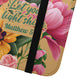 Floral Scripture Flip Case — "Let Your Light Shine" Wallet Phone Cover (Matthew 5:16)