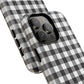 Black and White Gingham Phone Case, Tough Magnetic Cases, Stylish Phone Cover, Gift for Her, Trendy Phone Accessory, Checkered Print