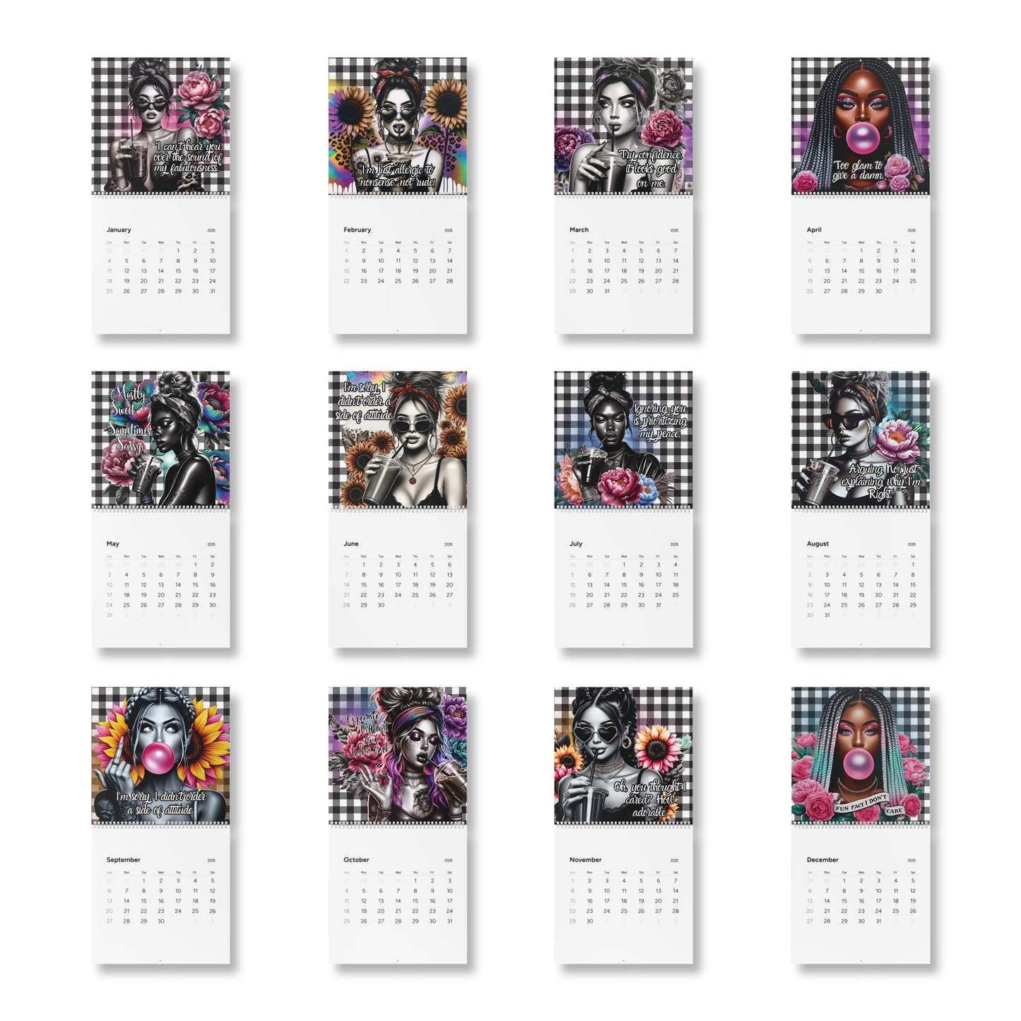 365 Days of Sass Wall Calendar — Bold & Brilliant Attitude (2026)