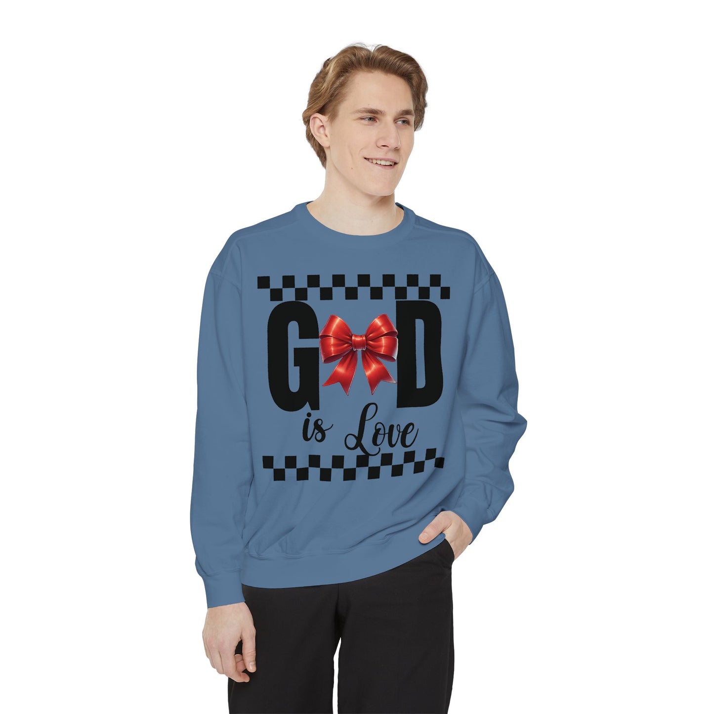 GOD is LOVE Unisex Comfort Colors Garment-Dyed Sweatshirt