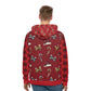 That Ugly Christmas Men's Hoodie with All-Over Print Design - Silky Smooth Polyester Fabric