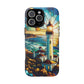 Stained Glass Lighthouse Phone Case - Tough Magnetic Cases, Unique Gifts for Nature Lovers, Beach Vibes, Travel Accessories, Coastal Decor